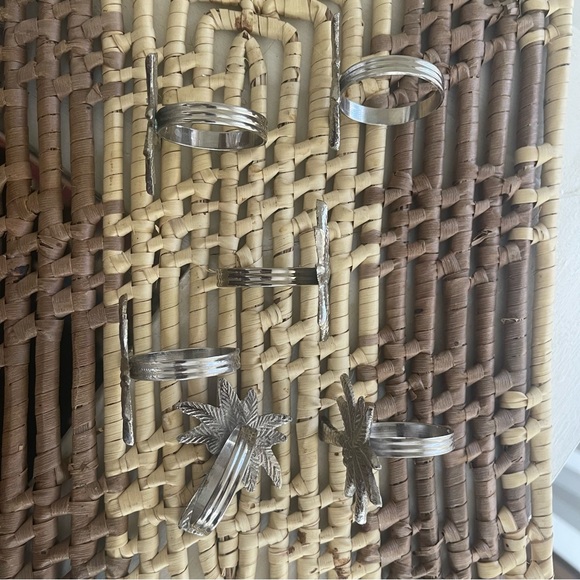 Six Palm Tree Silver Napkin Holders - Picture 3 of 4